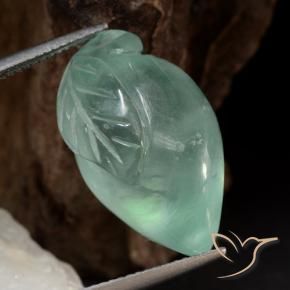 Préhnite Vert océan léger naturelle Fantaisie, 23.51 ct, Translucide