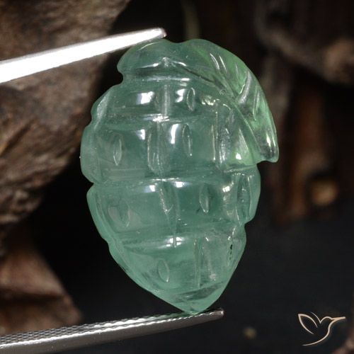 19.26ct Naturel Vert clair Préhnite, Fantaisie, Translucide
