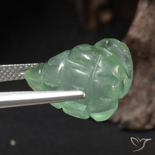 Préhnite Vert clair naturelle Fantaisie, 11.58 ct, Translucide