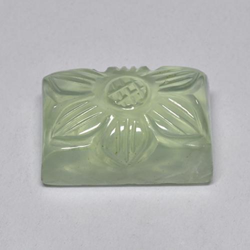 Préhnite vert naturelle taille fleur, 10,04 ct, transparent