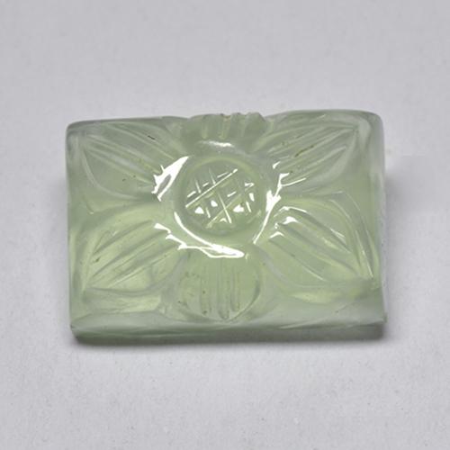 Préhnite vert naturelle taille fleur, 10,04 ct, transparent