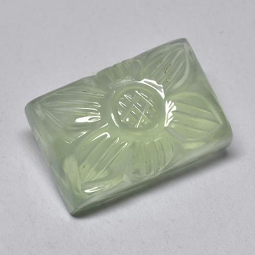 Préhnite vert naturelle taille fleur, 10,04 ct, transparent