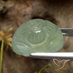Préhnite Vert clair naturelle Taille Fleur, 12.99 ct, Translucide