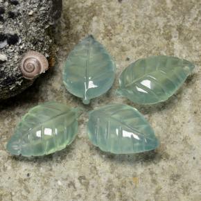 Achetez naturel 23.65ct Vert pâle Prehnite gems, Taille Fleur, En provenance Afrique du Sud chez GemSelect. En stock, livraison internationale!