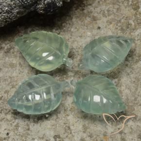 Shop natural 14.67ct Vert océan léger Préhnite gems, Taille Fleur, from Afrique du Sud at GemSelect. In stock, global shipping!