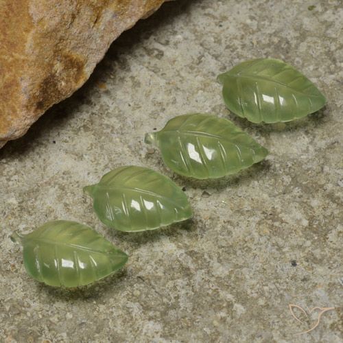 23.73ctw Naturel Vert citron Préhnite, Taille Fleur, Transparent