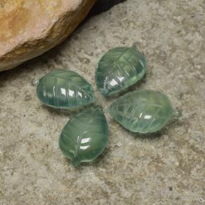 Achetez naturel 29,40ct vert préhnite gems, taille fleur, en provenance afrique du sud chez gemselect. en stock, livraison internationale!