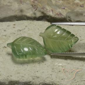 Shop natural 17.42ct Vert moyen Préhnite gems, Taille Fleur, from Afrique du Sud at GemSelect. In stock, global shipping!