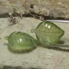 Shop natural 17.57ct Vert jaunâtre Préhnite gems, Taille Fleur, from Afrique du Sud at GemSelect. In stock, global shipping!