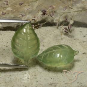 Shop natural 17.57ct Vert jaunâtre Préhnite gems, Taille Fleur, from Afrique du Sud at GemSelect. In stock, global shipping!