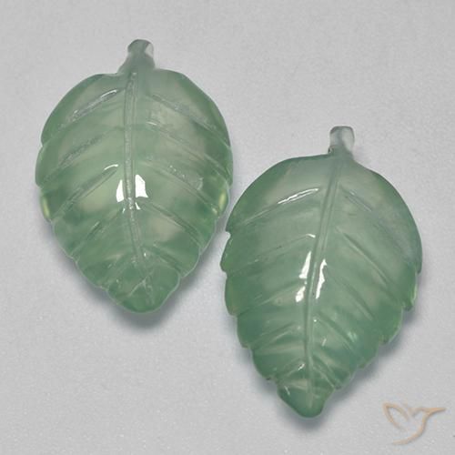 15.01ctw Naturel Menthe verte Préhnite, Fantaisie, Transparent