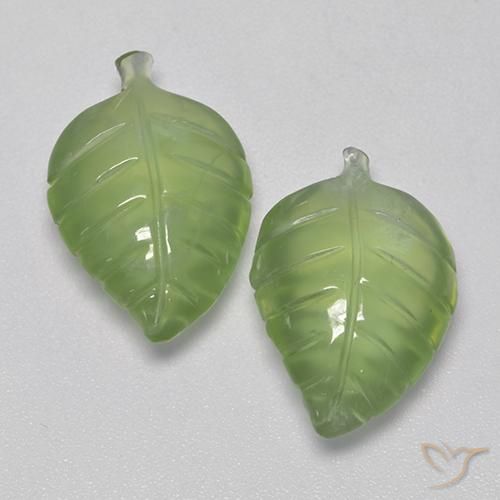 13.56ctw Naturel Vert jaunâtre Préhnite, Fantaisie, Transparent