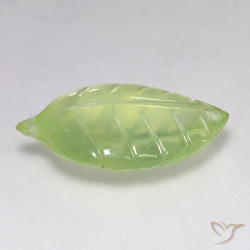 Préhnite Vert citron naturelle Fantaisie, 7.38 ct, Transparent
