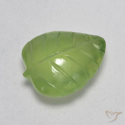 Préhnite Vert jaunâtre naturelle Fantaisie, 4.86 ct, Transparent