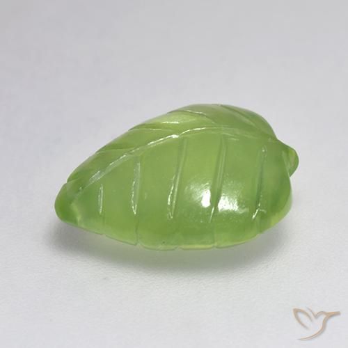 Préhnite Vert jaunâtre naturelle Fantaisie, 4.86 ct, Transparent