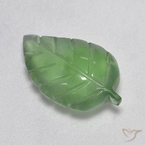 7.19ct Naturel Vert poire Préhnite, Fantaisie, Transparent