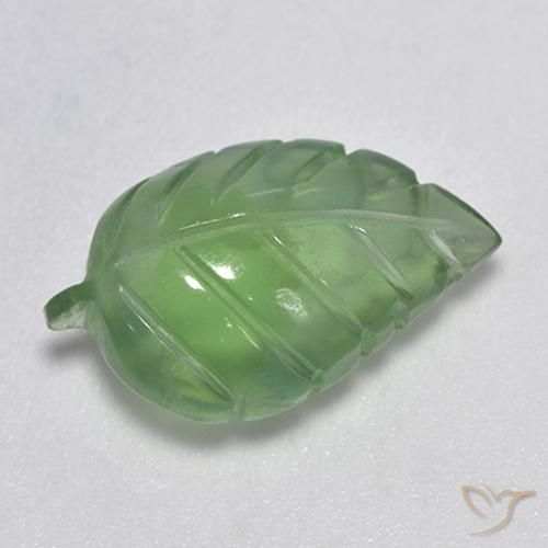 Préhnite Vert poire naturelle Fantaisie, 7.19 ct, Transparent