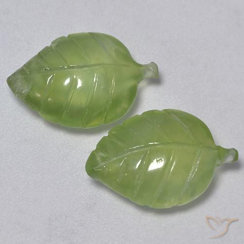 8.53ctw Naturel Vert jaunâtre Préhnite, Fantaisie, Transparent