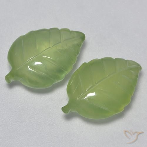 10.37ctw Naturel Vert poire Préhnite, Fantaisie, Transparent