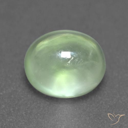 Préhnite Vert jaune léger naturelle ovale, 2.04 ct, Transparent
