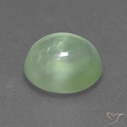 Préhnite Vert jaune léger naturelle ovale, 2.04 ct, Transparent