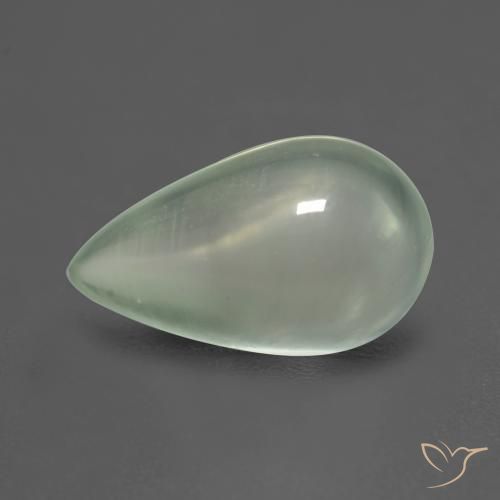Préhnite Vert très clair naturelle En forme de poire, 2.58 ct, Transparent