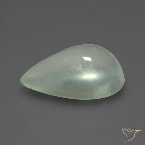 Préhnite Vert très clair naturelle En forme de poire, 2.58 ct, Transparent