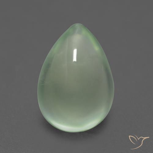 Préhnite Vert poire léger naturelle En forme de poire, 3.63 ct, Transparent