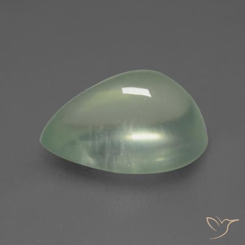 Préhnite Vert poire léger naturelle En forme de poire, 3.63 ct, Transparent