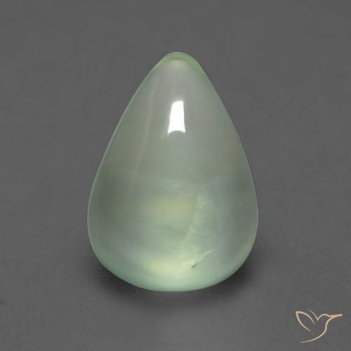 Préhnite Vert poire léger naturelle En forme de poire, 2.72 ct, Transparent
