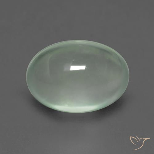 2.42ct Naturel Vert poire léger Préhnite, ovale, Transparent