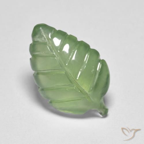 Préhnite Vert jaunâtre naturelle Fantaisie, 3.86 ct, Transparent