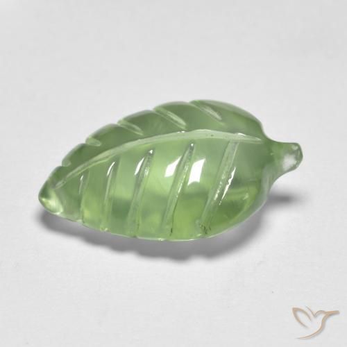 Préhnite Vert jaunâtre naturelle Fantaisie, 3.86 ct, Transparent