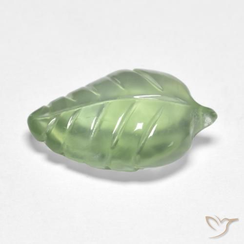 Préhnite Vert poire naturelle Fantaisie, 4.19 ct, Transparent