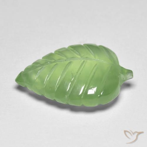 Préhnite Vert jaunâtre naturelle Fantaisie, 5.85 ct, Transparent