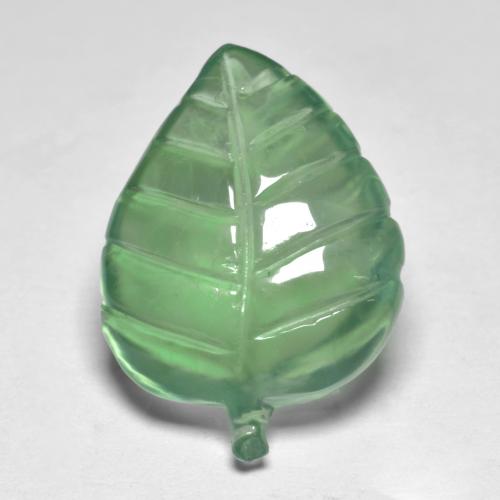 Prehnite Vert chaud naturelle Forme fantaisie, 8.50 ct, Transparent