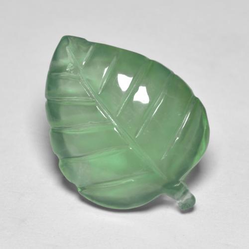 Prehnite Vert chaud naturelle Forme fantaisie, 8.50 ct, Transparent