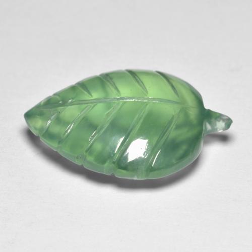 Prehnite Vert chaud naturelle Forme fantaisie, 8.50 ct, Transparent