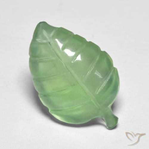 Préhnite Vert jaunâtre naturelle Fantaisie, 8.13 ct, Transparent