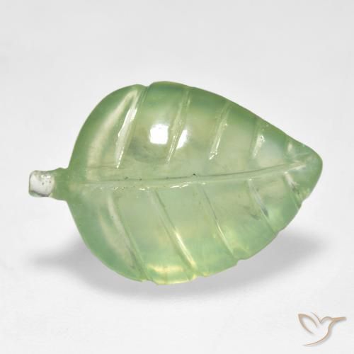 Préhnite Vert jaunâtre naturelle Fantaisie, 8.89 ct, Transparent