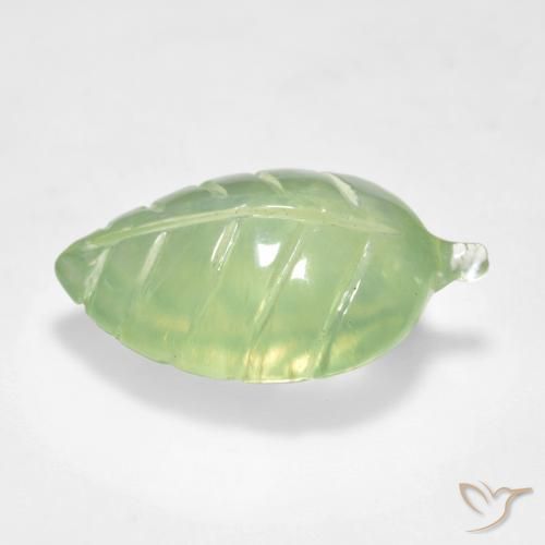 Préhnite Vert jaunâtre naturelle Fantaisie, 8.89 ct, Transparent