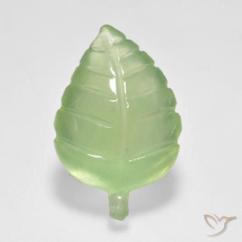 6.66ct Naturel Vert poire pâle Préhnite, Fantaisie, Transparent