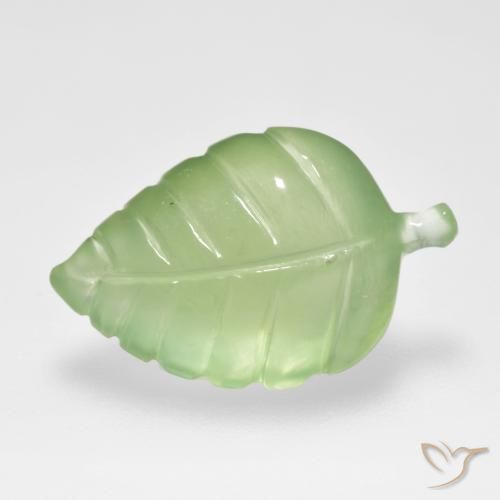 Préhnite Vert poire pâle naturelle Fantaisie, 6.66 ct, Transparent
