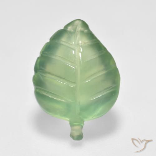 6.06ct Naturel Vert poire Préhnite, Fantaisie, Transparent