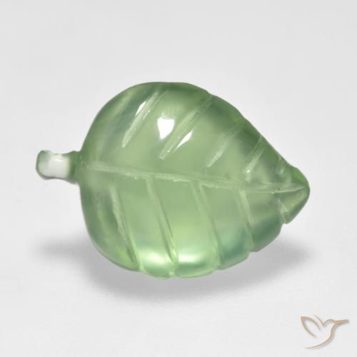 Préhnite Vert poire naturelle Fantaisie, 6.06 ct, Transparent