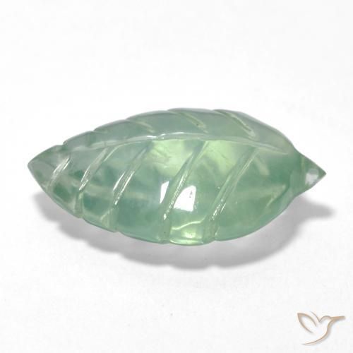 Préhnite Vert poire léger naturelle Fantaisie, 5.25 ct, Transparent