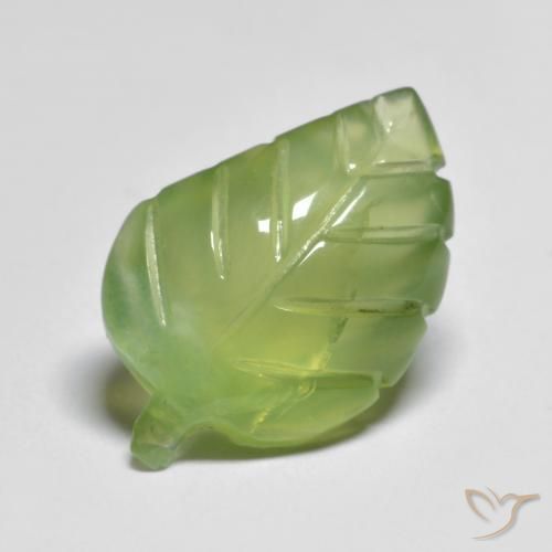 Préhnite Vert citron naturelle Fantaisie, 6.88 ct, Transparent