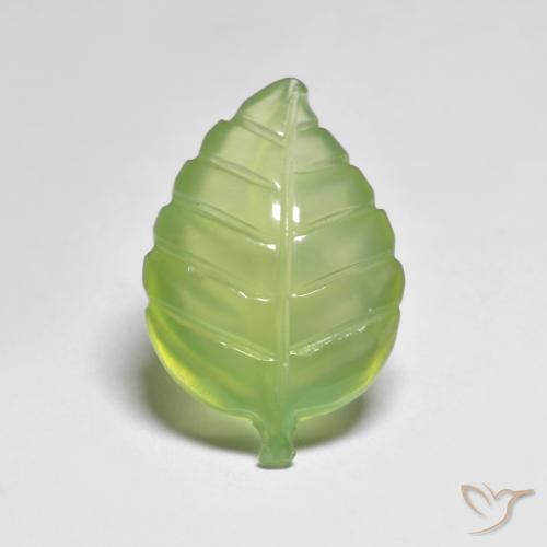 8.83ct Naturel Vert vif et léger Préhnite, Fantaisie, Transparent