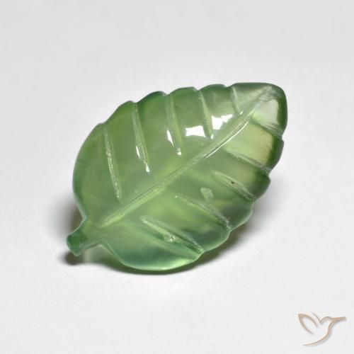 Préhnite Vert poire naturelle Fantaisie, 6.92 ct, Transparent