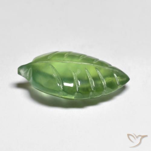 Préhnite Vert poire naturelle Fantaisie, 6.92 ct, Transparent
